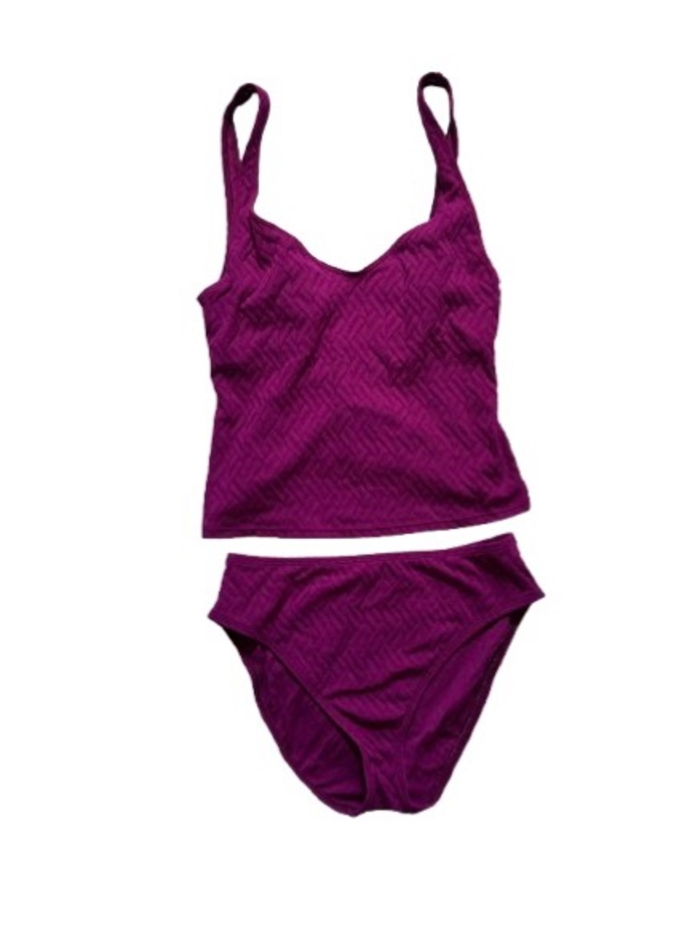 LA BLANCA BY ROD BEATTIE Plum Purple Swim Tankini Set 14